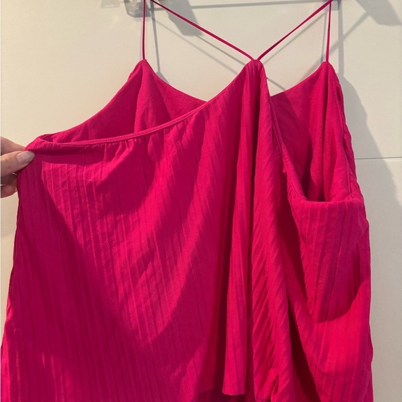 A New Day Pink Ribbed Camisole with Criss-Cross Back - Picture 2 of 4
